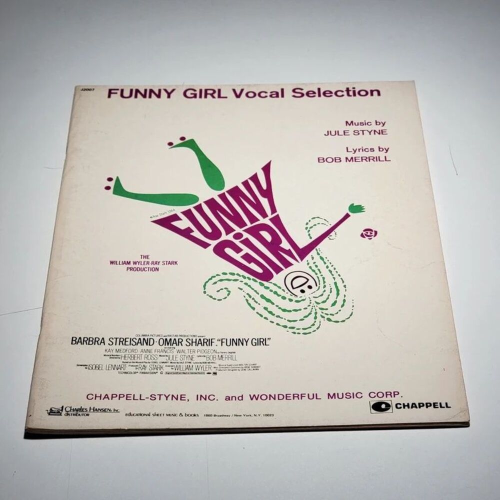 Vintage 1964 Funny Girl Vocal Selection Sheet Music Book Barbra Streisand Styne